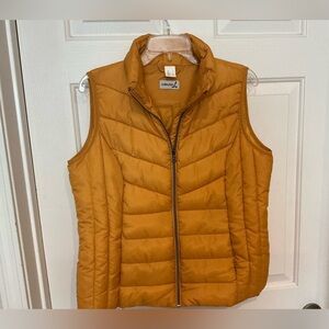 Creation L Women's Mustard Quilted Vest